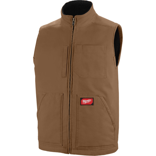 Veste doubl&eacute;e en sherpa ultra-r&eacute;sistante, Hommes, Petit, Brun Ontario Packaging