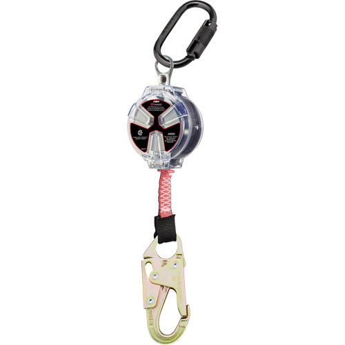 Cordage de s&eacute;curit&eacute; autor&eacute;tractable avec petit mousqueton Dynamic, 6', Polyester, Pivotant Ontario Packaging