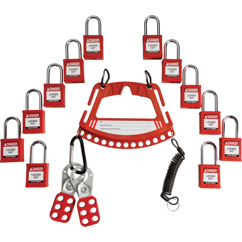 Lock & Tag Carrier with Keyed Different Nylon Safety Lockout Padlocks Ontario Packaging