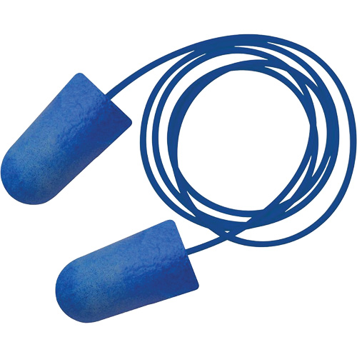 Bouchons d'oreilles biosourc&eacute;s d&eacute;tectables par le m&eacute;tal Food Pro Bullet BioSoft, Avec cordon, Taille unique, Vrac - Boîte, NRR dB 32 Ontario Packaging