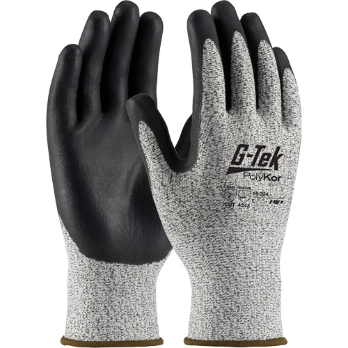 G-Tek&reg; Cut Resistant Gloves, Size X-Small, 13 Gauge, Nitrile Coated, PolyKor&reg; Shell, ASTM ANSI Level A2/EN 388 Level 3/EN 388 Level B Ontario Packaging