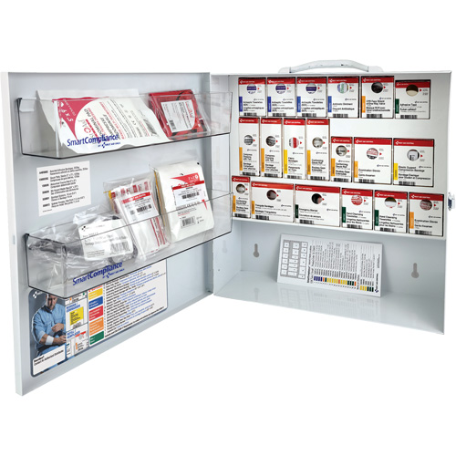 Armoire pour premiers soins SmartCompliance, R&eacute;pond &agrave; la norme CSA Z1220-17 type 2 environnements &agrave; faible risque, Petit (2-25 travailleurs) Ontario Packaging