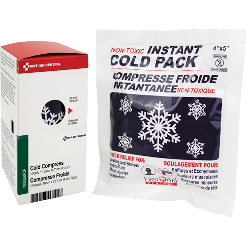 SmartCompliance&reg; Refill Instant Compress, Cold, Single Use, 4" x 5" Ontario Packaging