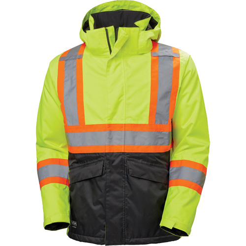 Alta Winter Jacket, Polyester, Black/High Visibility Lime-Yellow, Small Ontario Packaging