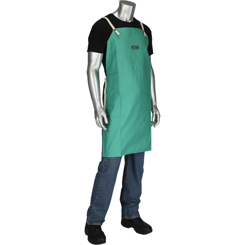 Tablier en satinette 100 % coton trait&eacute; FR Ironcat Dynamic, Salopette, Vert Ontario Packaging