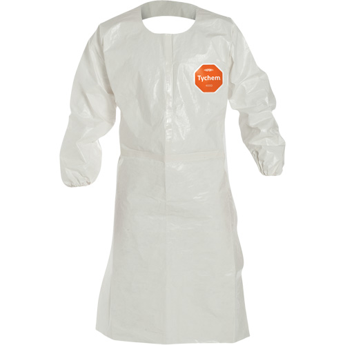 Disposable Sleeved Apron, Tychem&reg; 4000, White, 44" L Ontario Packaging