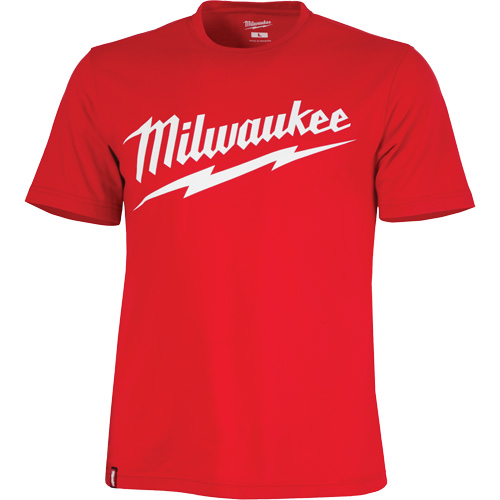 Heavy-Duty Short-Sleeved T-Shirt with Milwaukee&reg; Logo, Men's, Small, Red Ontario Packaging