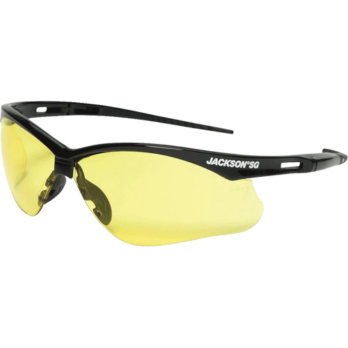 Safety Glasses, Amber Lens, Anti-Scratch, ANSI Z87+/Meets/Exceeds CSA Z94.3 Ontario Packaging