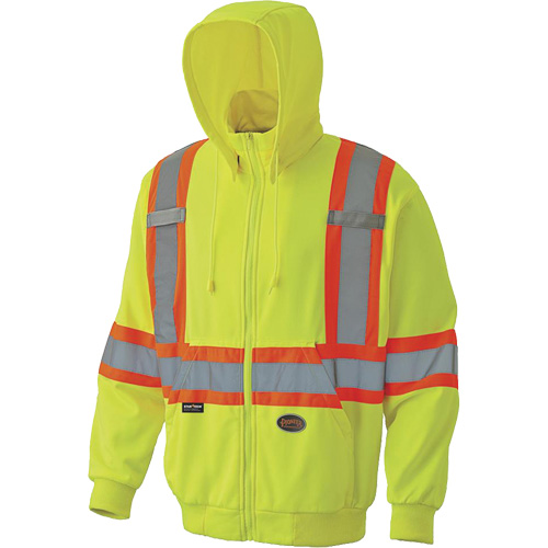 6941 Chandail capuche &agrave; fermeture &eacute;clair, T-petit, Jaune haute visibilit&eacute; Ontario Packaging