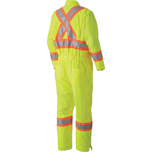 5999A Traffic Safety Coveralls, X-Small, High Visibility Lime-Yellow Ontario Packaging