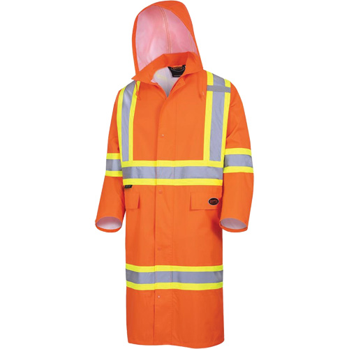 5630 Manteau long imperm&eacute;able The Rock 300D, Polyester, Petit, Orange haute visibilit&eacute; Ontario Packaging
