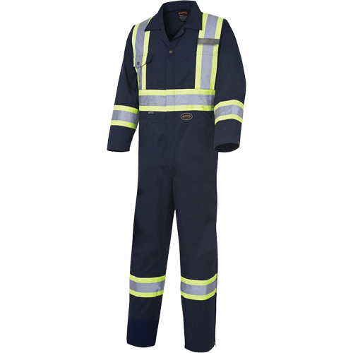 516T Coveralls, 40 (Tall), Navy Blue Ontario Packaging