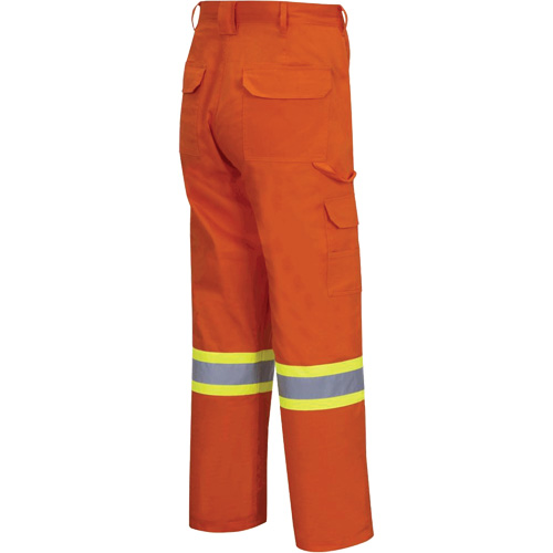 4462 Bright Safety Cargo Pants with Startech&reg; Tape, Cotton, 30, High Visibility Orange Ontario Packaging