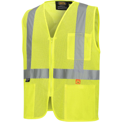 6944 FR Safety Vest, High Visibility Lime-Yellow, Small, Polyester Ontario Packaging