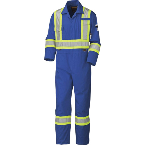 5558AT High-Visibility Flame-Resistant Coveralls, Size 40, Royal Blue, 9.5 cal/cm² Ontario Packaging