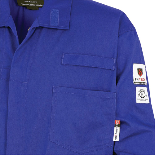7779 FR-Tech&reg; 88/12 Arc Rated Flame Resistant Coveralls, Size 48, Royal Blue Ontario Packaging