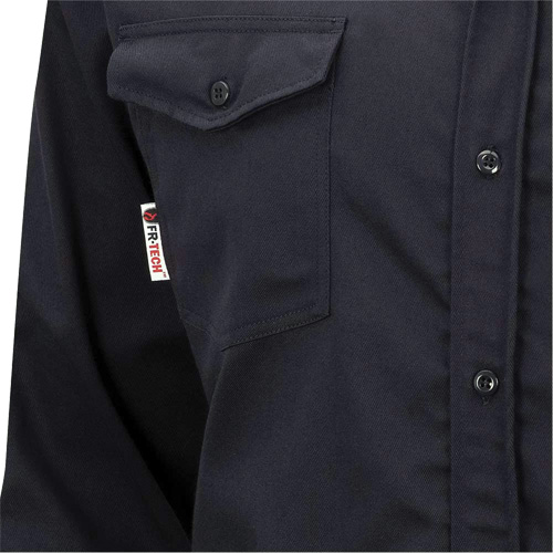 7742 Chemise de s&eacute;curit&eacute; ignifug&eacute;e FR-Tech, Petit, Bleu marin Ontario Packaging