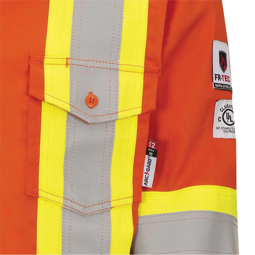 7743 FR-Tech&reg; Flame-Resistant Safety Shirt, Small, High Visibility Orange Ontario Packaging