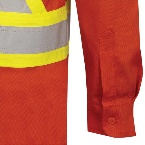 7743 FR-Tech&reg; Flame-Resistant Safety Shirt, Small, High Visibility Orange Ontario Packaging