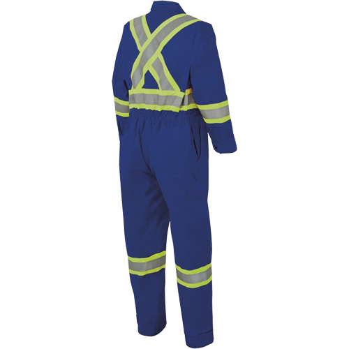 7706 Combinaison ignifuge FR-Tech avec fermetures &agrave; glissi&egrave;re aux jambes, Taille 36, Bleu royal, 9,7 cal/cm² Ontario Packaging