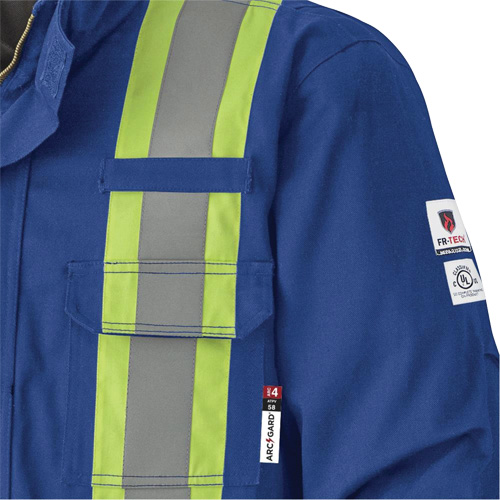 5523 Flame-Resistant Safety Parka, Small, Royal Blue, 58 cal/cm² Ontario Packaging