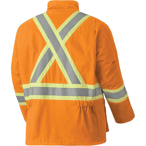 5533 Flame-Resistant Safety Parka, Small, High Visibility Orange, 58 cal/cm² Ontario Packaging
