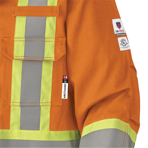 5533 Flame-Resistant Safety Parka, Small, High Visibility Orange, 58 cal/cm² Ontario Packaging
