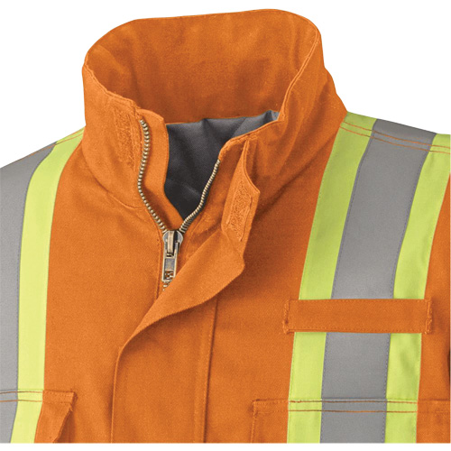 5533 Flame-Resistant Safety Parka, Small, High Visibility Orange, 58 cal/cm² Ontario Packaging