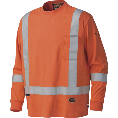 339SFA Chemise de s&eacute;curit&eacute; &agrave; manches longues ignifuge, Petit, Orange haute visibilit&eacute; Ontario Packaging