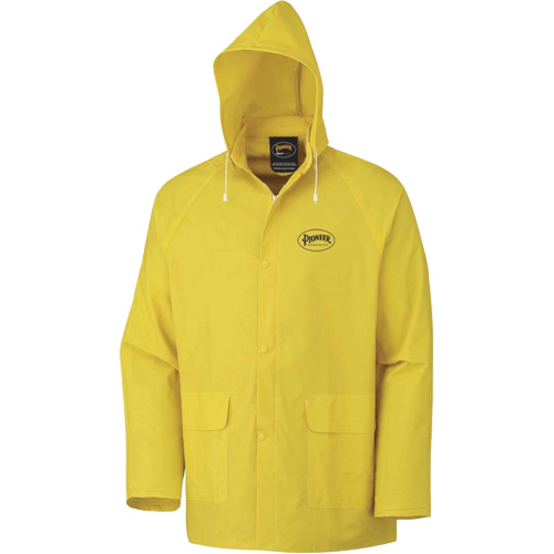 577J Rain Jacket, Polyester/PVC, Small, Yellow Ontario Packaging