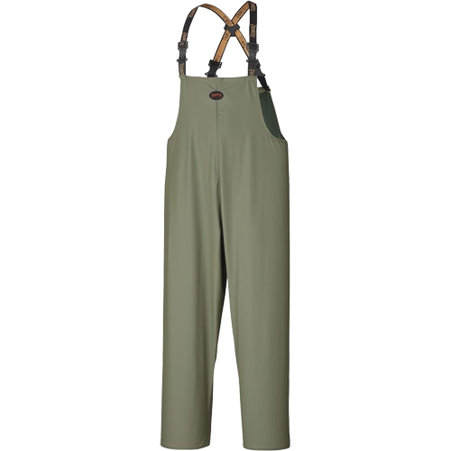 D7020 Dry King&reg; Stretch Bib Pants, X-Small, Polyurethane, Green Ontario Packaging
