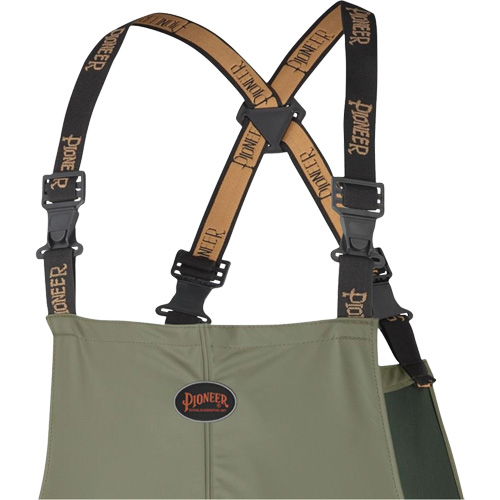 D7020 Dry King&reg; Stretch Bib Pants, X-Small, Polyurethane, Green Ontario Packaging