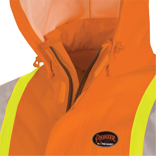 5880 FR/Arc-Rated Waterproof Rain Jacket, X-Small, High Visibility Orange, 10 cal/cm² Ontario Packaging