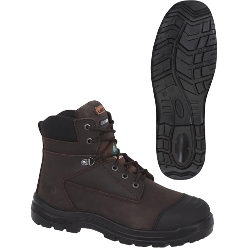 1026 Brown 6" Work Boots, Leather, Steel Toe, Size 10 Ontario Packaging