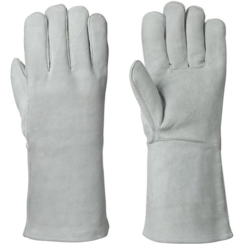 830 Gants de soudeur doubl&eacute;s en molleton, Cuir de vache refendu, Taille Moyen Ontario Packaging