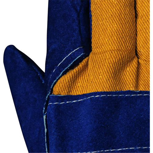 630 Gants d'appareilleur isol&eacute;s bleus, Taille unique, Paume en Cuir de vache refendu, Doublure en Boa Ontario Packaging