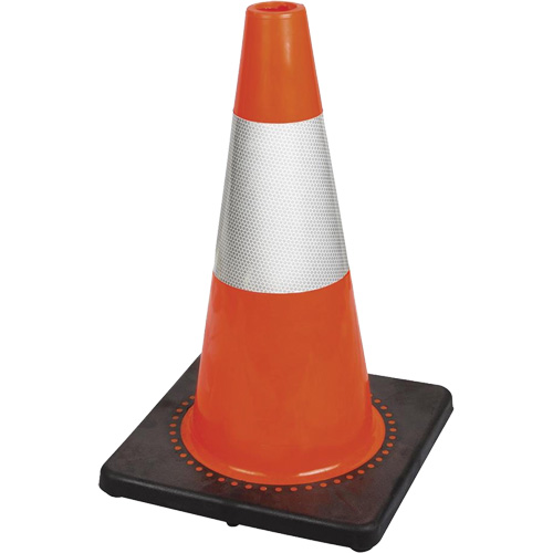 181 Premium Flexible Safety Cone, 18", Orange, 6" Reflective Collar(s) Ontario Packaging