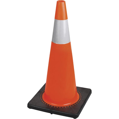 183N Premium Flexible Safety Cone, 28", Orange, 4" Reflective Collar(s) Ontario Packaging
