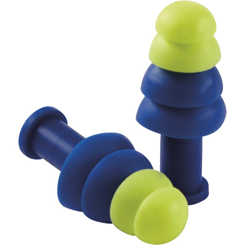 Reusable Tapered Earplugs, Uncorded, Bulk - Box, 27 dB NRR, One-Size Ontario Packaging