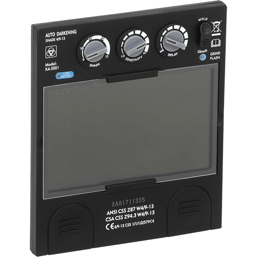 Filtre dobscurcissement automatique large &agrave; intensit&eacute; variable Advantage Plus, 5-1/4" la x 4-1/2" h Champ de vision, Pour utilisation avec S26200 Ontario Packaging