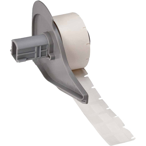 Self-Laminating Wrap-Around Wire & Cable Labels, Vinyl, 0.5" L x 0.75" H, White Ontario Packaging