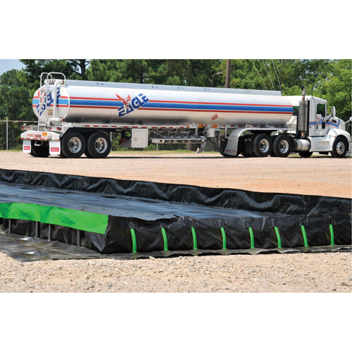 Ultimate Copolymer 2000 Ultra-Containment Berm&reg;, 5655 US gal. Capacity, 14' W x 54' L x 12" H, Hinge Bracket Ontario Packaging