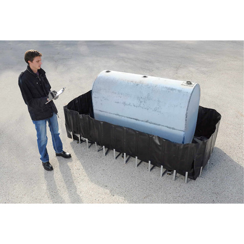 Ultra-275 Containment Sump&reg; Flexible Fuel Tank Container with Drain, 102" L x 48" W, 400 US gal. Capacity Ontario Packaging