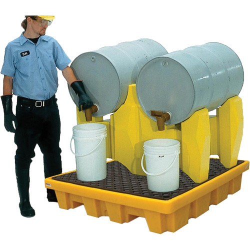 Syst&egrave;me de confinement Ultra-Drum sans drain pour 2 barils, 53" lo x 53" la x 44,8" ha, 1500 gal. US Capacit&eacute; Ontario Packaging