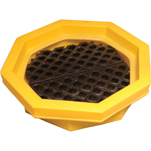 Ultra-Drum Tray avec grille, 32" lo x 32" la x 8,1" h, Cap. de d&eacute;versement 21,1 gal. US Ontario Packaging
