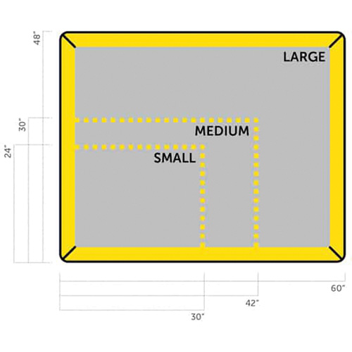 Petit tampon Ultra-Filter, Capacit&eacute; 0,8 gal. US, 2,5' la x 2' lo x 3" h, Paroi en mousse Ontario Packaging