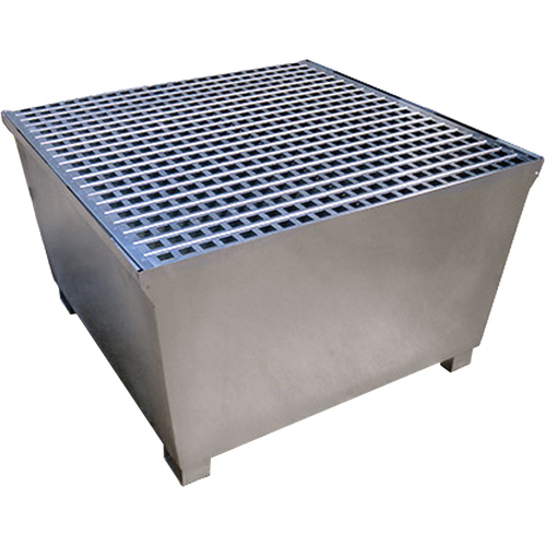 Steel Ultra-IBC Spill Pallet&reg;, 370 US gal. Spill Capacity, 57.6" x 34.7" x 56.9" Ontario Packaging