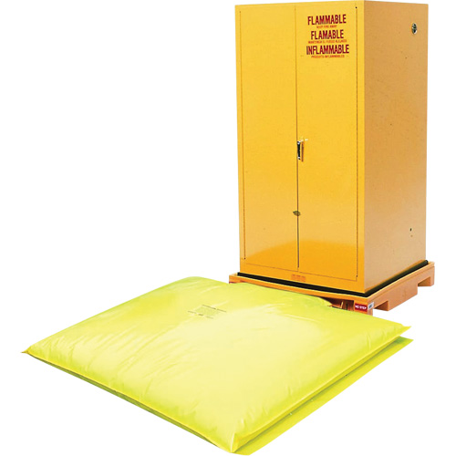 Single Drum Ultra-Safety Cabinet Bladder System, 37,8" lo x 37,8" la x 6,3" h, Capacit&eacute; de charge 1500 lb Ontario Packaging