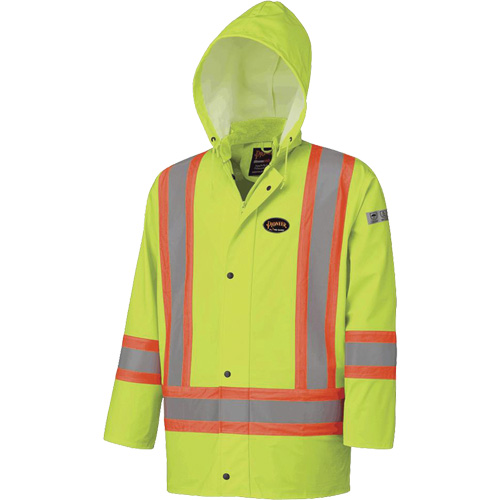 5894 Flame Resistant Waterproof Jacket, 2X-Large, High Visibility Lime-Yellow Ontario Packaging