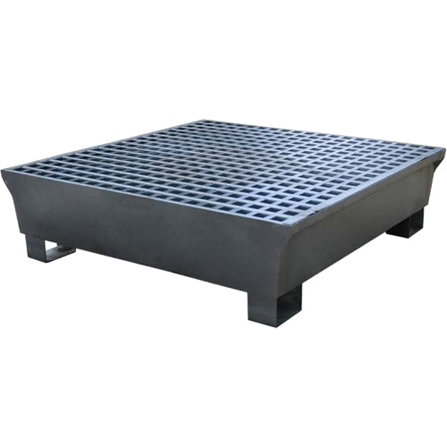 4-Drum Steel Ultra-Spill Pallet&reg;, 68 US gal. Spill Capacity, 49.1" x 47.1" x 10.9" Ontario Packaging